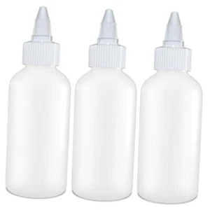 Condiment Squeeze Bottles - 4 OZ Squirt Empty Bottles, Twist Top Cap, Leak - Picture 1 of 5