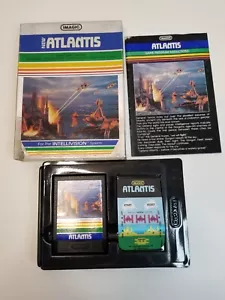 Carro de videojuegos Intellivision Atlantis completo con manual y superposiciones prueba iMagic - Imagen 1 de 7