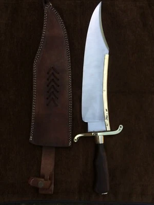 Cuchillo Bowie Musso Alamo de acero con resorte 5160 hecho a mano personalizado réplica verdadera, JimBowi  Foto 1 de 4