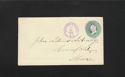 Violet Saratoga Springs New York Fancy NegativeStar Circle c1875 PSE Cover 5r - Image 1 of 3