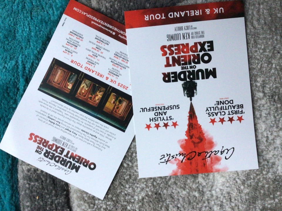 MURDER ON THE ORIENT EXPRESS TOUR THEATRE FLYERS x 2 - Image 1 of 1