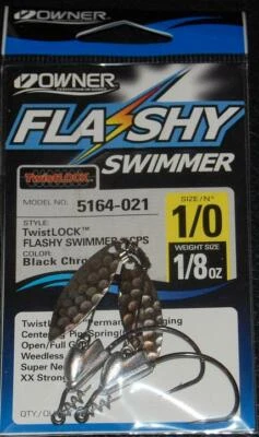 OWNER 5164-021 Flashy Swimmer w/ TwistLOCK CPS 2 Pack Size 1/0 Hook 1/8 oz - Image 1 of 2