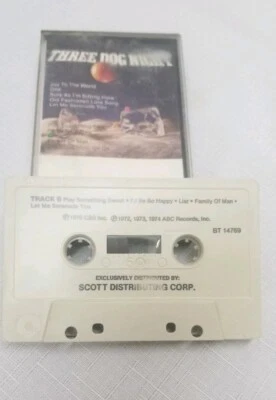 THREE DOG NIGHT Self Titled Joy to the World 1974 CASSETTE , PAPER LABELS - Image 1 of 4