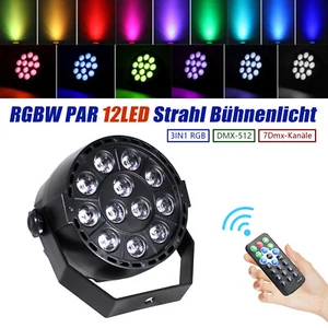 PAR-MINI-RGBW LED PAR HEADLIGHT 12 LED EFFECT EVENT LIGHT DJ SHOW DMX - Picture 1 of 12