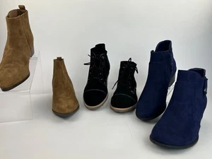 Tres pares de botas de cuero para mujer talla 7 Marc Fisher Diba Unisa - Imagen 1 de 11