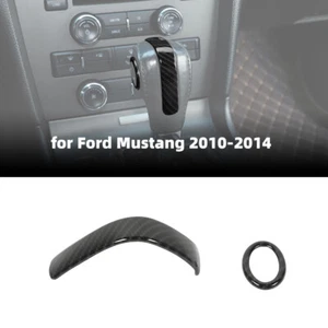 Carbon Fiber Gear Shift Knob Trim Cover Accessories fit for Ford Mustang 2010-14 - Bild 1 von 9