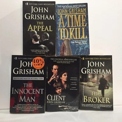 5 PC Lot Broker Client Innocent Man Time Kill Appeal John Grisham 235 Free Ship - Image 1 of 4