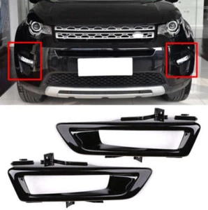 For Discovery Sport 2016-19 Glossy Black Front Bumper Fog Light Frame Replace 2X - Bild 1 von 3