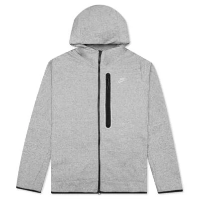 Sudadera con capucha Nike Tech Fleece Revival cremallera completa gris jaspeado negra DD4688-010 para hombre Foto 1 de 4
