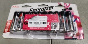 Energizer Max E91LP-20 AA Alkaline Batteries - 20 Count FREE SHIPPING - Picture 1 of 2