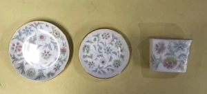 Vintage Minton Bone China Cigarette Holder, Dish, Ashtray Vanessa Floral England - Picture 1 of 11