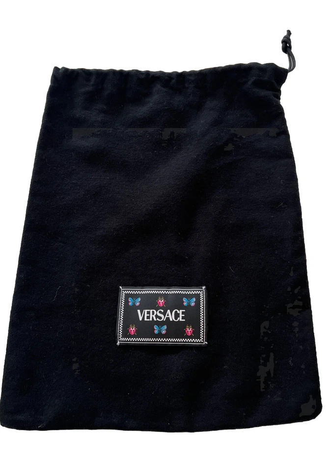 VERSACE LA VACANZA DUST BAG BUTTERFLIES Black 10.5x14” - Image 1 of 2