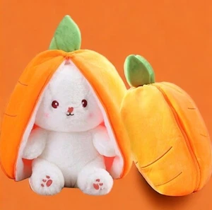 Cute Carrot Bunny Reversible Plushie 35cm - Picture 1 of 2