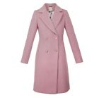 Ted Baker Saffra Chevron Wool Midi Coat Ted Size 1 (us-4) Pink Alpaca/wool Blend