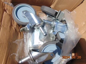 4er SET METRO RACK 5" Lenkrollen-Kit mit Bremsen für Drahtregale - Bild 1 von 2