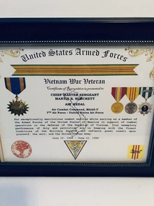 AIR MEDAL ~ Vietnam Service Recognition Certificate w/FREE PRINTING - Picture 1 of 13