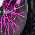 72pcs Pink Wheel Spoke Wraps Rim Protector Covers Skins fit for Bike Motorcycle