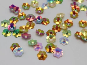 1000 Mixed Color Cup Flower loose sequins Paillettes 10mm sewing Wedding craft - Picture 1 of 9