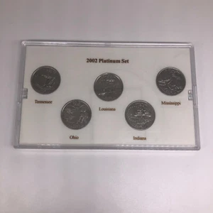 2002-P State Quarters Platinum Set TN LA OH IN MS - Picture 1 of 5