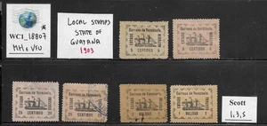 WC1_18807*. VENEZUELA. STATE OF GUAYANA. Lot of 1903 stamps. Sc.1,3,5. MH/Used - Picture 1 of 1