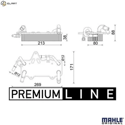 OIL COOLER AUTOMATIC TRANSMISSION CLC 283 000P FOR AUDI PORSCHE DCBE 3.0L 6cyl - Image 1 of 4