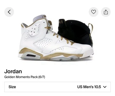 Air Jordan Retro Golden Moments Pack 7/6 Hombres Talla 10.5 Zapatos 535357-935 Foto 1 de 4