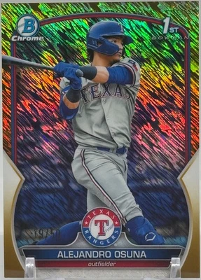2023 Bowman Alejandro Osuna Chrome 1st Gold Shimmer Refractor /50 #BCP-131 Texas - Image 1 of 3