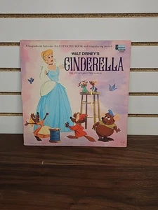 Walt Disney's Cinderella 1969 Vinyl LP Book Disneyland Record 3908 Story Songs - Picture 1 of 7