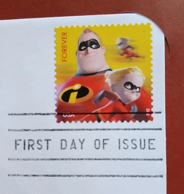 Mail A Smile The Incredibles 2012 USPS FDC primer día portada caché Foto 1 de 3