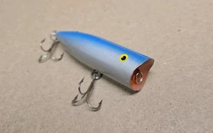 NEU! Vintage "Heddon Chugger Spook" [blau & silber] Angelköder - Bild 1 von 4