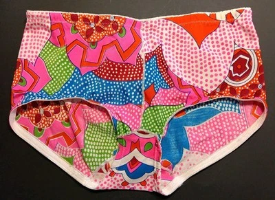 Vtg Mid 1960's Vanity Fair Panties Briefs MOD Sz Lg Psychedelic Art Style  - Image 1 of 4