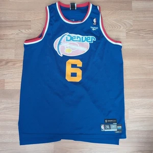 DENVER NUGGETS #6 Kenyon Martin 1975-76 Hardwood Classics Vintage NBA Jersey 2XL - Picture 1 of 10