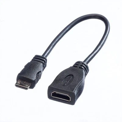 ROLINE 11.04.5586 HDMI High Speed Kabel Ethernet Buchse an Mini-Stecker 0,15 m - Bild 1 von 3