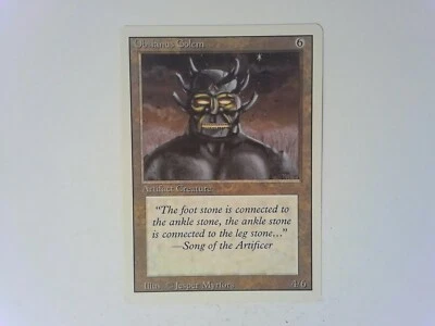 Obsianus Golem Revised Edition Nice Magic the Gathering MTG RV - Image 1 of 2