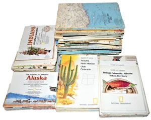 Lote de 160 mapas de National Geographic vintage años 60-80 - Imagen 1 de 1