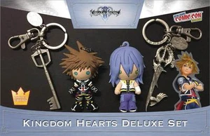 NYCC 2016 KINGDOM HEARTS DELUXE KEYRING SET MONOGRAM LIMITED RIKU SORA KEYBLADE - Picture 1 of 1