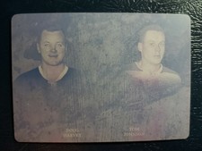 2017-18 Leaf In The Game Doug Harvey Tom Johnson 1/1 Magenta Printing Plate