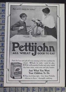1905 PETTIJOHN CEREAL BREAKFAST SCHOOL MOTHER FOOD KITCHEN VINTAGE AD  CI20 - Picture 1 of 1