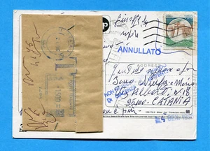 FRODE POSTALE - Cartolina affrancata con valore CASTELLI D'ITALIA (273697) - Imagen 1 de 2