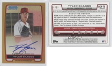 2012 Bowman Chrome Prospects Auto Gold Refractor /50 Tyler Skaggs #BCA-TS Auto