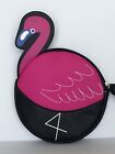 Luv Betsey Johnson Fuchsia Pink Flamingo Coin Purse Wristlet Zipper Closure
