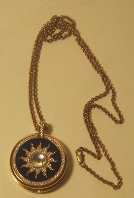 WINTEX Ladies Pendant Watch NAVY 50th Anniversary STAINLESS STEEL New Battery - Image 1 of 4