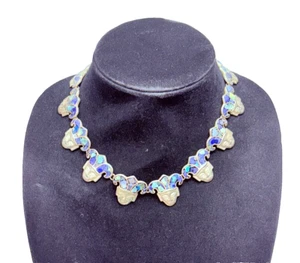 Collar Azurita Vintage Plata de Ley 925 México TM-20M 16" - Imagen 1 de 7