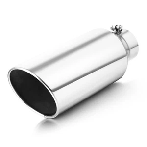 Inlet 4" Outlet 7", 18" Long Stainless Steel Rolled Edge Exhaust Tip Diesel - Bild 1 von 11