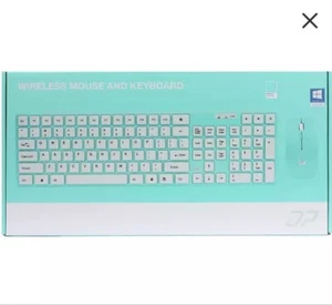 NEW Pantone Wireless Mouse & Keyboard Combo Set 2.4GHz Full Size Emerald Lake - Picture 1 of 3