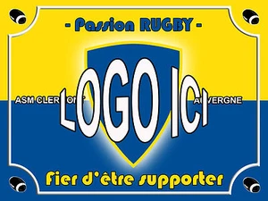 PLAQUE SUPPORTER RUGBY ASM CLERMONT 15x20cm 2 qualités : Intérieur ou extérieur - Picture 1 of 1