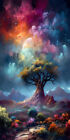 Duże DIY Cloud Tree 5D Diamentowe malarstwo Haft krzyżykowy Obraz 45x85cm