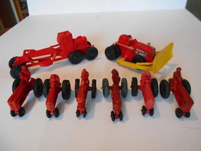 Vintage 1937-1952 Auburn Rubber Tractor Lot Of 7 Farm & Construction Toys, Used - Image 1 of 4