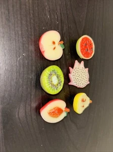 Croc Jibbitz Silicon ~ lot of 6 #596 Fruit - Picture 1 of 2