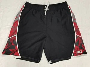 Nike Bañador Estampado Hawaiano Hombre Talla L Pantalones Cortos Negro/Rojo - Imagen 1 de 9
